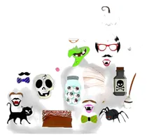 Comprar 35pcs Halloween Party Tarjeta Máscaras Calabaza Fotomatón Ap