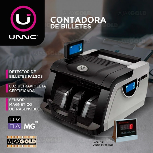 Imagen 2 de 8 de Contadora De Billetes Máquina Cuenta Dinero Detector Falsos