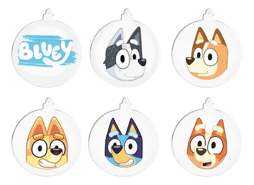 comprar Kit 6 Esferas Navideñas Bluey Navidad Adornos Navideños