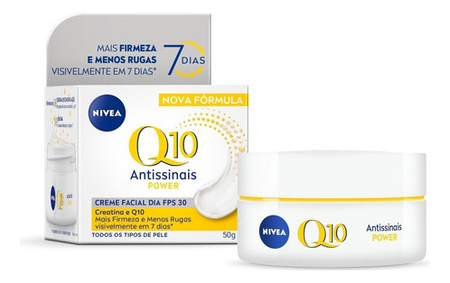 Creme Facial Antissinais Dia Q10 Power Fps30 Nivea Toda Pele Todo Tipo De Pele Dia/noite