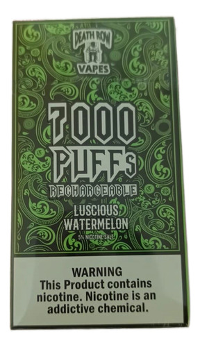 Vape Miel Death Row 7000 Puffs Sabores Surtidos 10 Pz