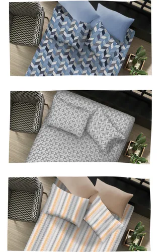 comprar Kit 3 Jogo De Lençol Queen Size Estampado Estampas E Cores Sortidas Roupa Casal Queen De Cama Box Com Elástico Em Malha 3 Peças Atacado Barato - 70% Algodão E 30% Poliéster - Renova Enxovais