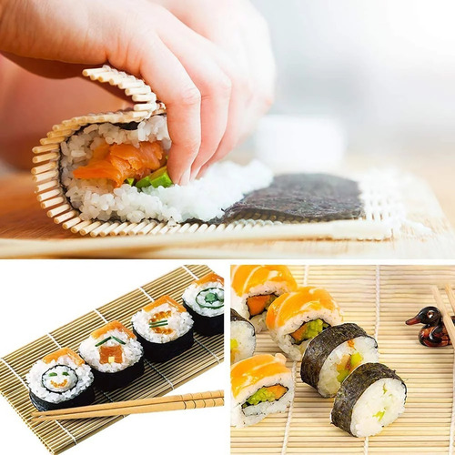 Kit Para Hacer Sushi Bazooka Con Tapetes De Bambú Para Enrol