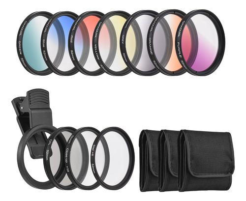 Kit De Filtros Para Lentes De Teléfono De 52 Mm Con Filtros