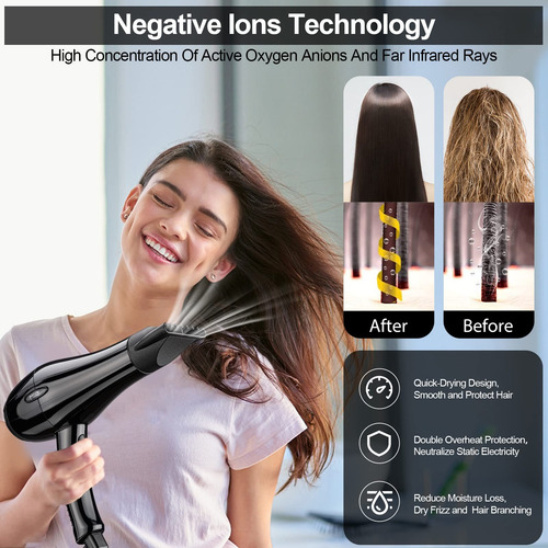 Secador De Cabelo Yes Styling Professional Salon Com Acessór