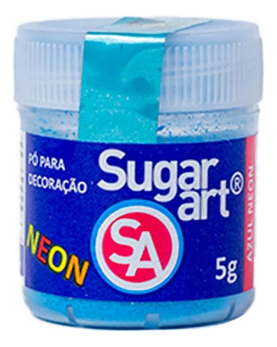 Pó Para Decoração 5g - Azul Neon Sugar Art