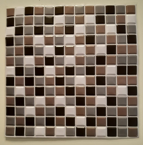 Revestimiento 3d Mosaico Rojo Autoadhesivo - Simil Ceramica