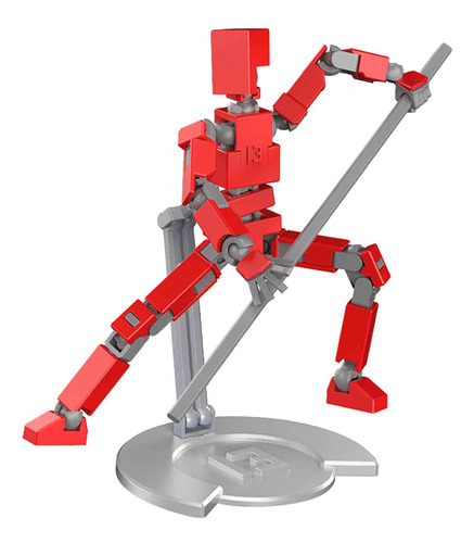 Robot Articulado Móvil Impreso En Forma De Figura De Acción