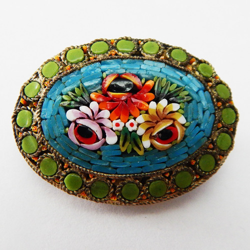 Pin Art Decó Década De 1930 Vintage Venecitas Multicolor Met