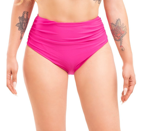 Imagen 2 de 4 de Parte De Abajo Tiro Bikini Alto Drapeada