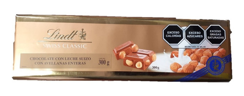Lindt Chocolate C/ Leche Suizo Con Avellana 2 Barras 300 Gr