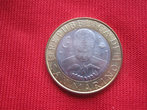 San Marino 1000 Lira 1999 Bimetálica Rosa De Los Vientos 