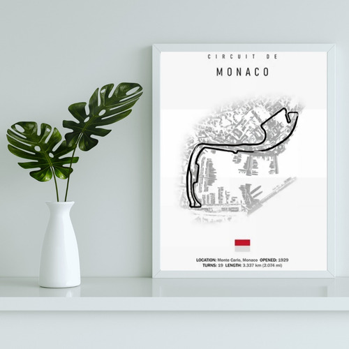  Pista Formula 1 Mónaco--cuadro Decorativo Circuito