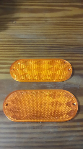 Mica Reflector Ovalado Color Naranja 