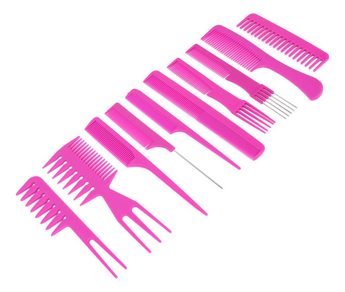 Peine Para Peinar El Cabello, 10 Unidades, Mango Ergonómico,