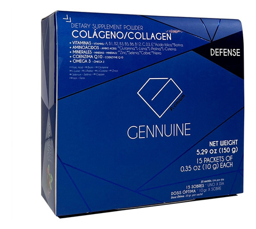 Gennuine - Colágeno Anti Caída Cabello Pelo - Biotina X30