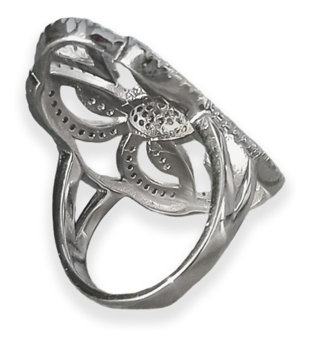 Imagen 3 de 6 de Anillo Plata Italiana 925 Y Circonitas Modelo Maxine