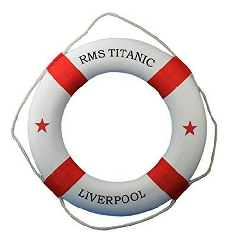 Rms Titanic Lifering 20  - Anillo De Vida Rojo Decoración De