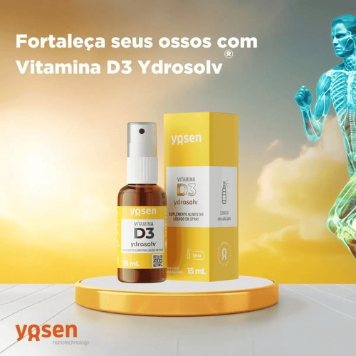Vitamina D3 Em Spray 2000ui Em Cada Jato Ydrosolv® Yosen