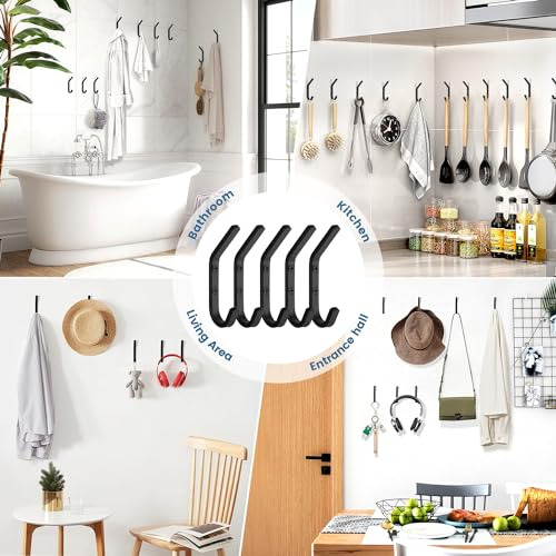 Gancho Perchero De Pared, 5 Packs De Ganchos De Pared Grande