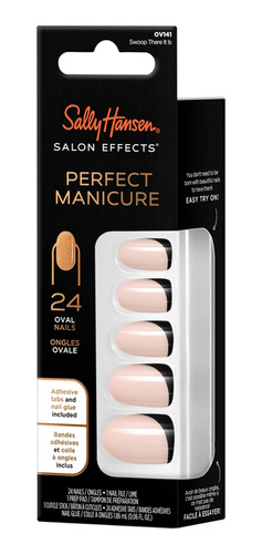 Uñas Postizas Sally Hansen Press On Oval Swoop There It Is