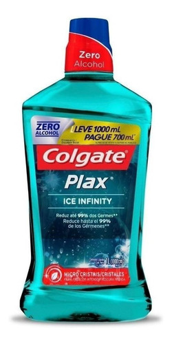 Colgate Plax Ice Infinity 1 Lt Litro Enjuague Bucal 