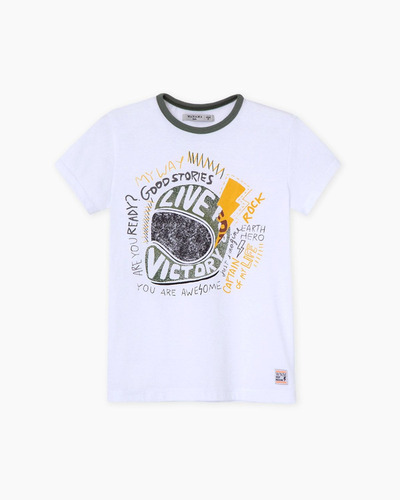 Remera Dust Wanama Kids Cuello Redondo Contra Tono