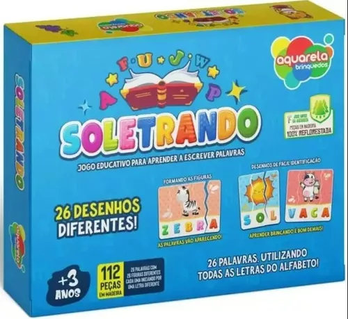 Jogo Educativo Soletrando Quebra-Cabeça Toia - Amarelo