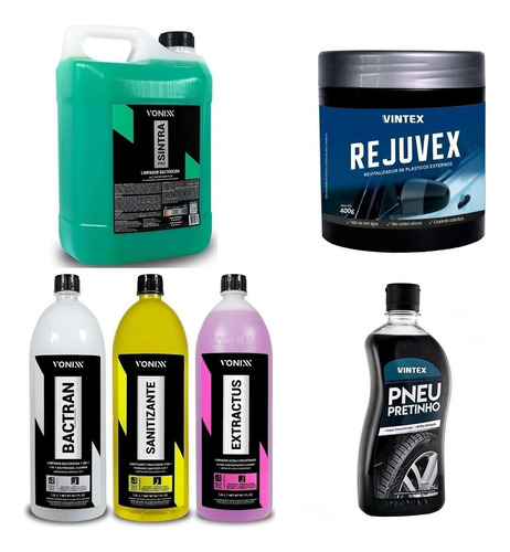 Kit Vsc 1,5 + Sintra 5l + Pneu Pretinho 500ml + Rejuvex 500g