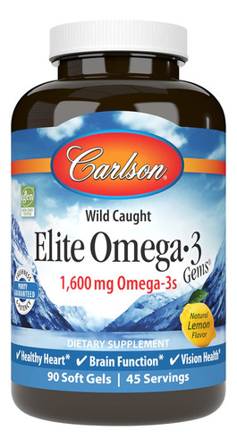 Carlson Labs Wild Caught Elite Omega-3, 1600 Mg, Omega 3, Ge