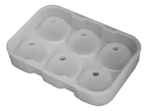 Comprar Cubetera Hielera De Silicona Con Tapa Hielos Esfera Color Blanco