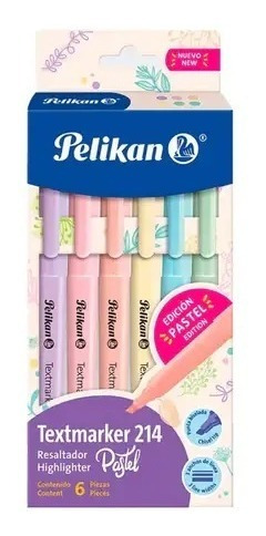 Resaltadores De Colores Pastel Pelikan 6 Unidades