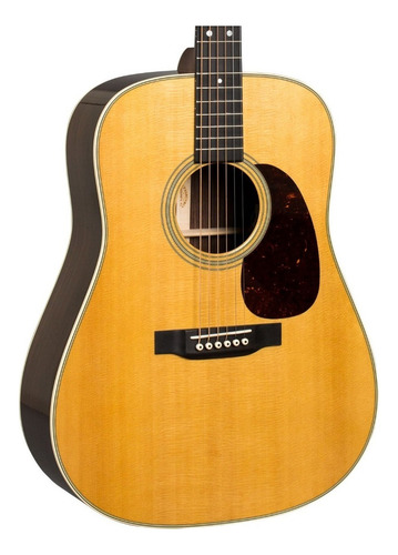 Guitarra Acústica Martin D28 Dreadnought Usa Color Natural Material Del Diapasón Ébano Orientación De La Mano Derecha