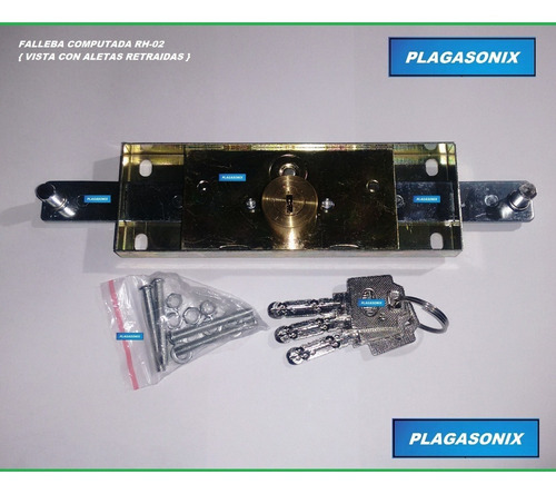 Imagen 4 de 10 de Cerradura Falleba Cortina Persiana Metalica Comercio Rh-302