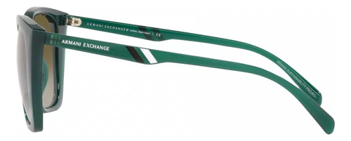 Lentes Anteojos Sol Armani Exchange Ax4116su Butterfly Ax Lente Verde Varilla Verde Armazón Verde Diseño 82428e-53-m