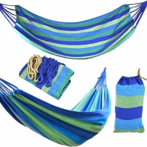 Hamaca De 1 Plaza 190 X 80cms + Funda Camping Jardín Casa
