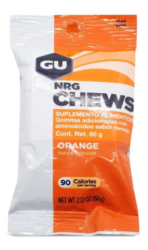 Gu Chews 60 Grs Sabor Naranja