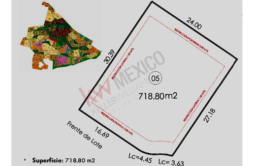 Terreno De 718m² Colindante A Campo De Golf, Clúster De Solo 38 Lotes, Zibatá, Qro.