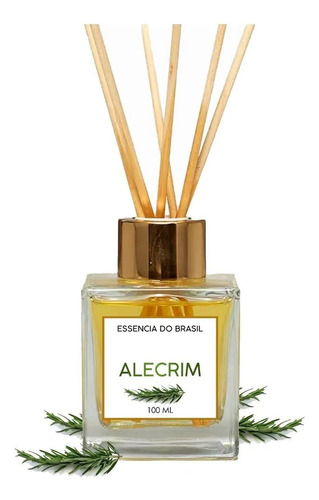 Difusor De Ambiente Com Varetas Aroma De Alecrim 100ml