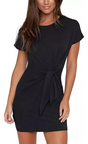 Vestido Mujer Casual Tipo Bluson Corto Maga Corta Comodo