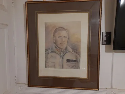 Cuadro Dibujo General Pinochet Enmarcado (Usado)