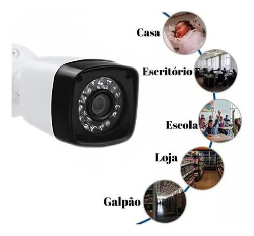 Kit Cftv 6 Câmeras Monitoramento Full Hd Dvr Intelbras 8ch