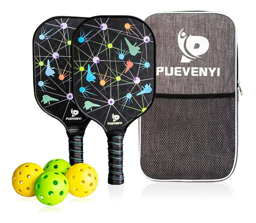 Puevenyi Juego Raqueta Pickleball Aprobada Usapa 2 Fibra 4 1