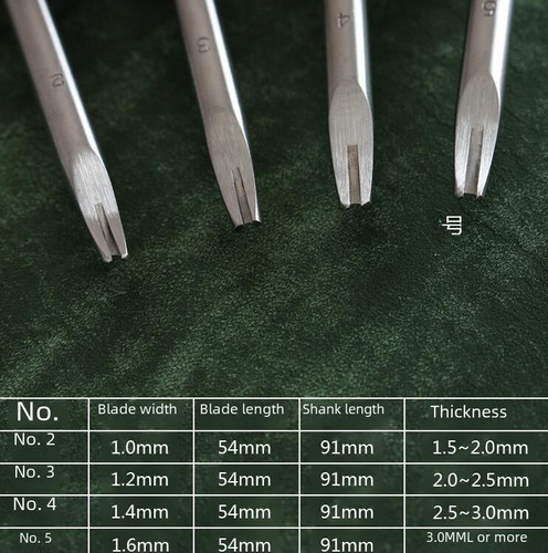 Biselador Japonés De Cuero 516mm De Precisión
