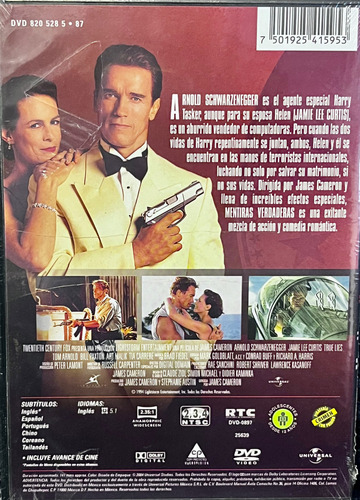 Película Original Dvd Mentiras Verdaderas. 1994. Sellada (Usado)