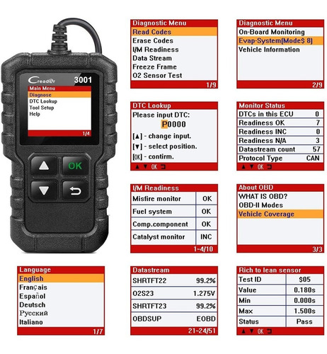 Imagen 5 de 8 de X431 Cr3001 Escaner Profesional Obd2 Diagnóstico Automotriz