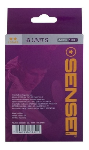 Pelotas Ping Pong Sensei 2 Estrellas Caja 6 Pelotitas Cke