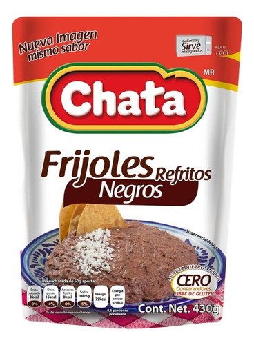 2 Pza Frijoles Chata Negros Refritos 430 G