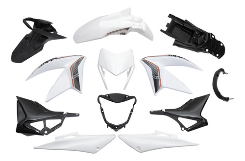 Kit De Plasticos Completo Corven Triax R3 150/200 Blanco Mtc