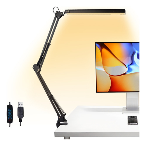 Lámpara Led Flexible Con Clip Escritorio Estudio Dibujo